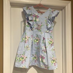 Girls Janie and Jack Blue Floral dress Size 6